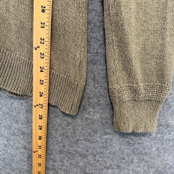 Lauren Ralph Lauren Shawl Henley Cardigan Sweater Womens Large Tan‎ Knit Crochet - Picture 7 of 12